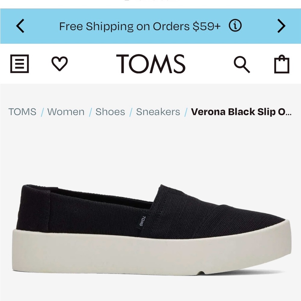 2 pairs TOMS brand new! 45 each